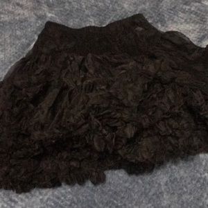 Black FULL Chiffon Knee L. Petticoat (Lolita/Goth)